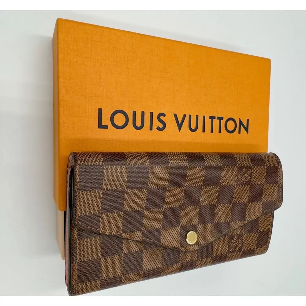 Louis Vuitton Damier Portefeuille Sarah Rose Ballerina Long Wallet Classic